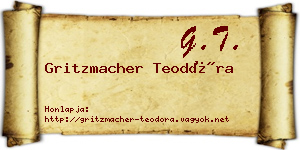 Gritzmacher Teodóra névjegykártya